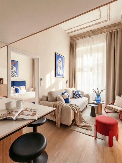 Bed, Living room, Bedroom
