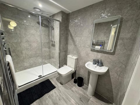 Shower, Toilet, Bathroom, towels