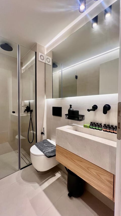 Shower, Toilet, Bathroom, towels