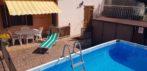 Patio, Pool view, Swimming pool, sunbed