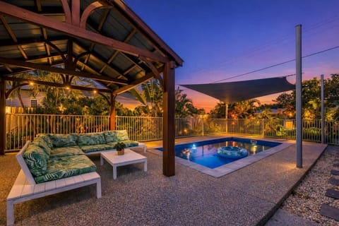Patio, Natural landscape, Pool view, Swimming pool, sunbed