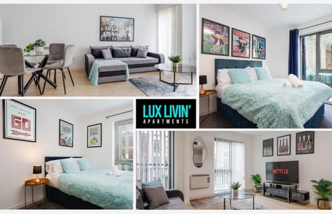 Lux Livin' Apartments - Luxury 2 Bed Apartment City Centre Free Parking Apartment in Salford