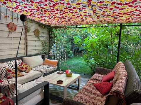 Patio, Garden, Seating area, Garden view
