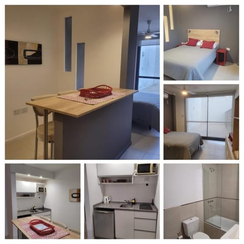 Bed, Bathroom, Kitchen or kitchenette, Bedroom