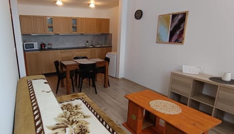 Kitchen or kitchenette, Living room, Dining area, stove