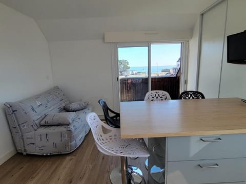 TV and multimedia, Balcony/Terrace, Kitchen or kitchenette, Seating area, Sea view