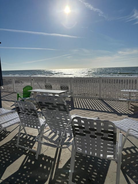 Patio, View (from property/room), Beach, Sea view, Sunset, sunbed