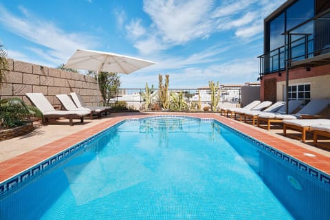 Pool view, sunbed