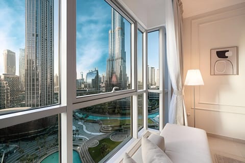Seating area, City view