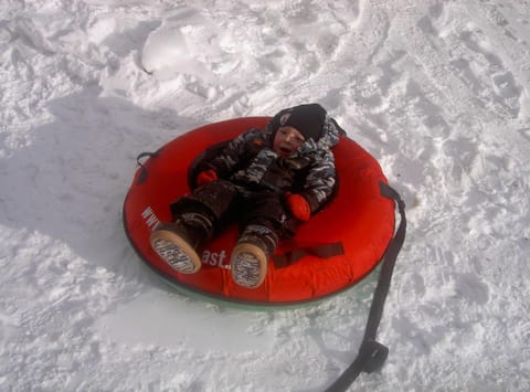 Winter, young children