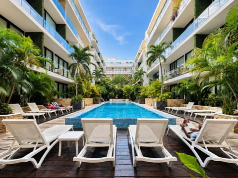 Pool view, sunbed