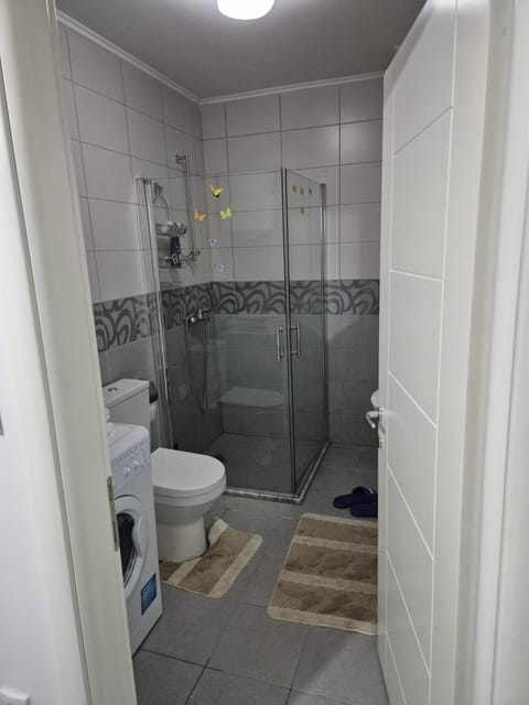 Shower, Toilet, Bathroom, hair dryier, washing machine, dryer