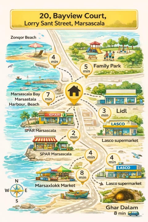 Marsaskala Seaview Apartment 2nd Floor Apartment in Marsaskala