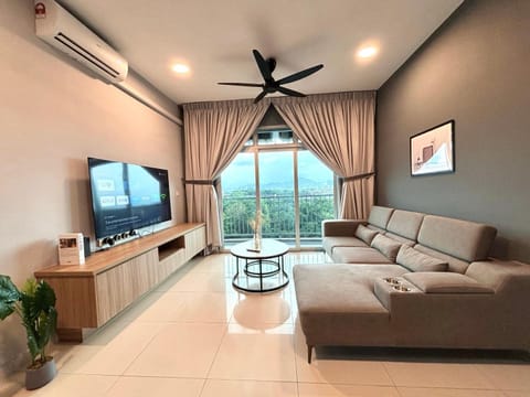 Night, TV and multimedia, Living room, City view