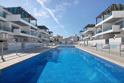 Property building, Living room, Swimming pool