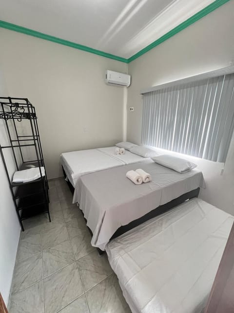 Bed, Photo of the whole room, Bedroom, towels, air conditioner