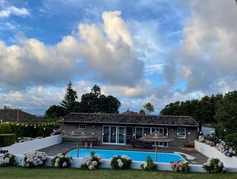 Property building, Living room, Swimming pool