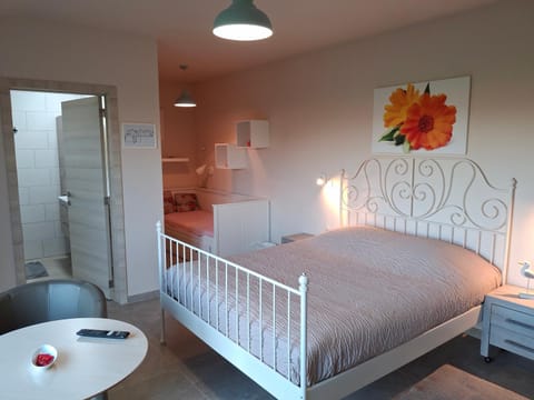 Shower, Bed, Bathroom, TV and multimedia, Photo of the whole room, Bedroom