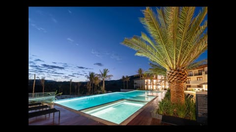 Night, Natural landscape, Pool view, Swimming pool