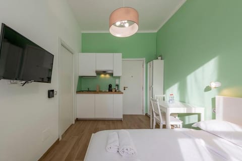 Bed, TV and multimedia, Kitchen or kitchenette, Living room, Photo of the whole room, Bedroom