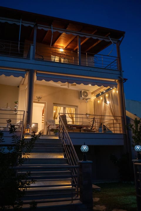 Property building, Patio, Night, View (from property/room), Balcony/Terrace