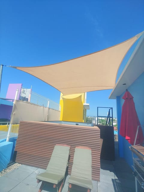 Balcony/Terrace, Seating area, Pool view, Swimming pool