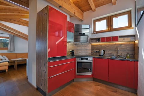 Kitchen or kitchenette, stove, kitchen