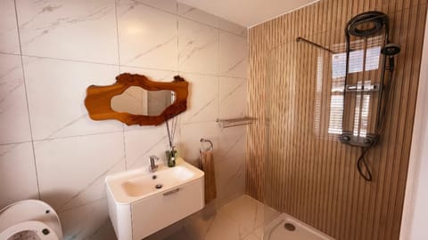 Shower, Toilet, Bathroom, Bath, bidet, towels