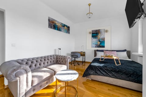 Bed, TV and multimedia, Living room, Photo of the whole room, Seating area, Bedroom