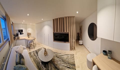 TV and multimedia, Kitchen or kitchenette, Living room, Seating area, Dining area