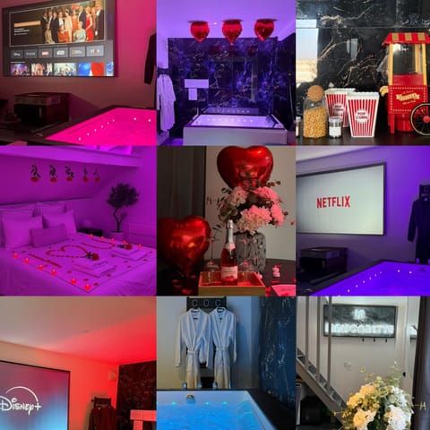 Bed, Hot Tub, TV and multimedia, Living room, Photo of the whole room, Dining area, Bedroom