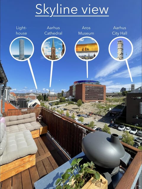 Central rooftop apartment by ARoS with balcony Apartment in Aarhus