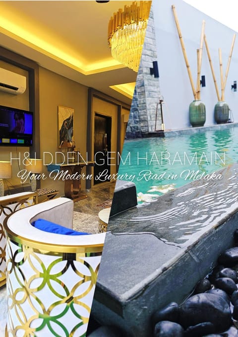 Living room, Pool view