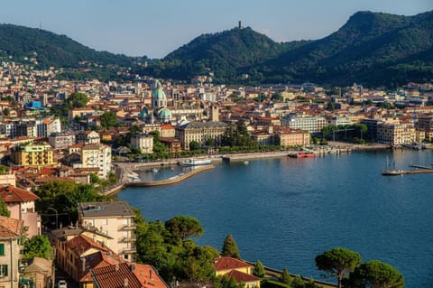 Nearby landmark, Day, Natural landscape, Bird's eye view, City view, Lake view, Mountain view