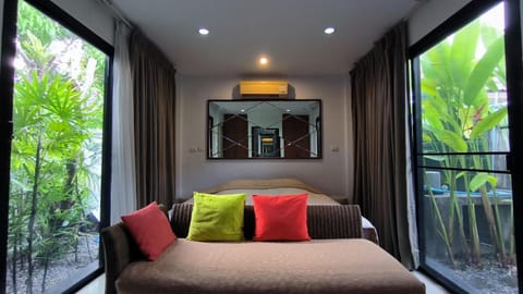 Bed, Garden, Bedroom, Garden view