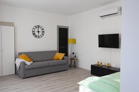 Bed, TV and multimedia, Living room, Photo of the whole room, Evening entertainment, Bedroom, air conditioner
