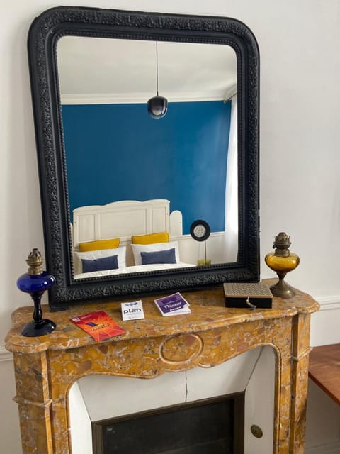 Chambre bleue et or 16m2 chez l'habitant dans appartement 100m2 centre ville Bed and Breakfast in Rennes