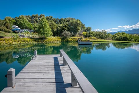 Spring, Natural landscape, Lake view, Mountain view