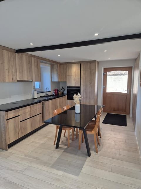 Dining area, dishwasher, oven, stove