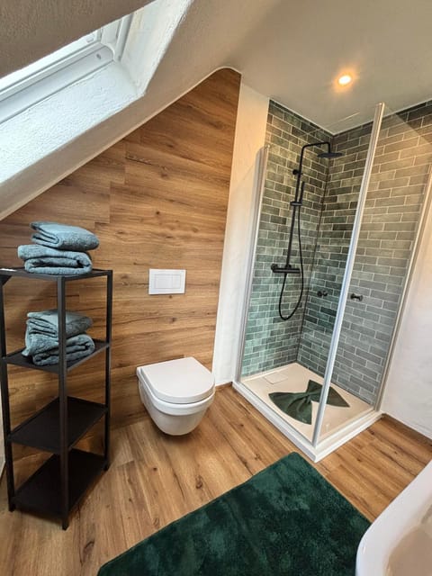 Shower, Toilet, Bathroom, towels