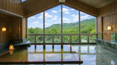 Day, Natural landscape, Summer, Hot Spring Bath, Mountain view, Public Bath