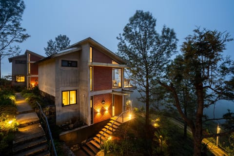 Property building, Night, Natural landscape, Garden, Garden view