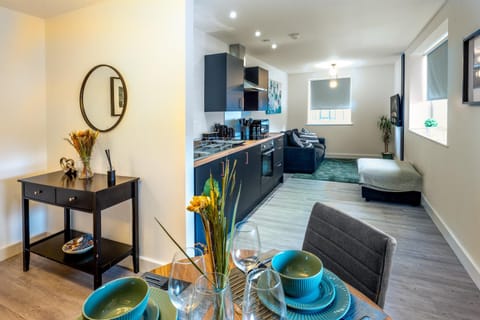 Kitchen or kitchenette, Living room, Dining area