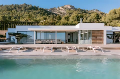 Property building, Living room, Swimming pool