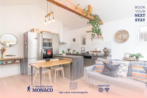 Cosy Townhouse 5 min Monte-Carlo Casino House in Avenue du Carnier