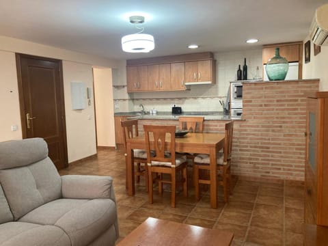 Kitchen or kitchenette, Living room, Dining area, stove