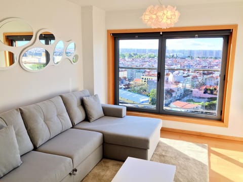 Seating area, City view
