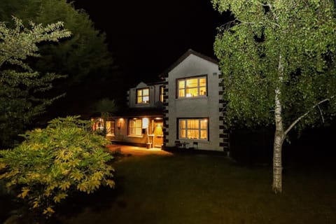Property building, Night, Garden, Garden view