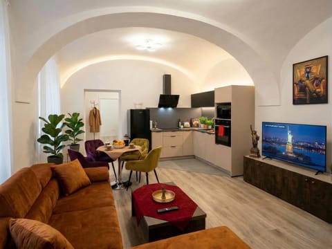 Living room, kitchen