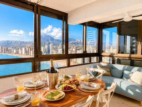 View (from property/room), Balcony/Terrace, Mountain view, Sea view